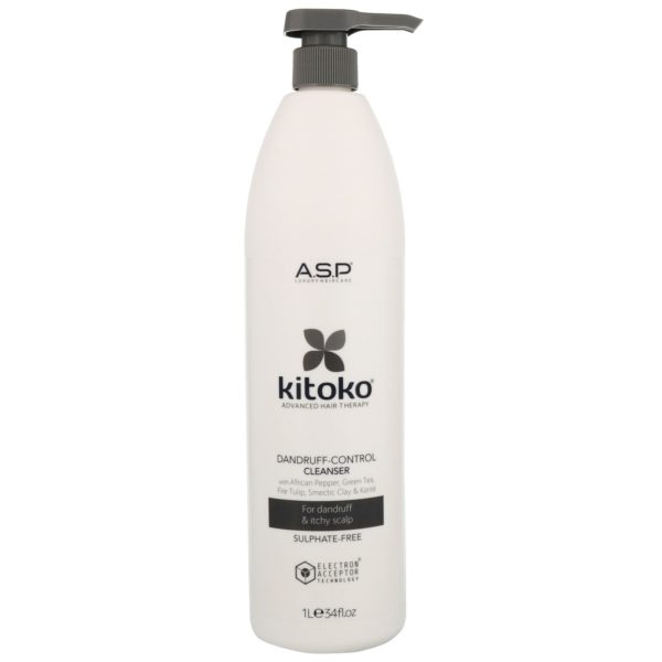 Kitoko Dandruff Control Cleanser - sulfatfritt schampo som motverkar mjäll, från ASP. Finns hos Frisörgrossen