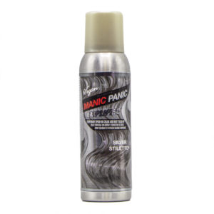 Silver Stiletto Color Spray från Manic Panic. Högpigmenterad hårspray finns hos Frisörgrossen
