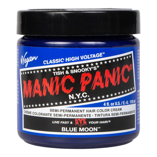 Blue Moon från Manic Panic, en semi-permanent hårfärg. Finns hos Frisörgrossen
