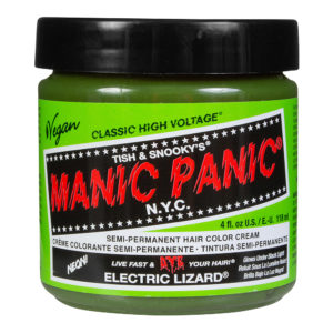 Electric Lizard från Manic Panic, grön semi-permanent hårfärg finns i Frisörgrossens sortiment.