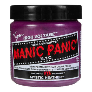 Mystic Heather från Manic Panic, en lila hårfärg som håller 25 tvättar. Finns på Frisörgrossen
