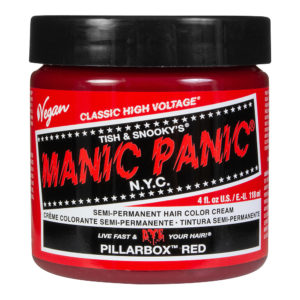 Pillarbox red från Manic Panic, röd hårfärg för hemmabruk finns hos Frisörgrossen